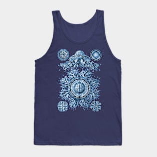 Ernst Haeckel Discomedusae Jellyfish Plate 28 Blue Tank Top